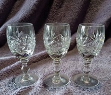 3x Cut Crystal Sherry/ Liqueur