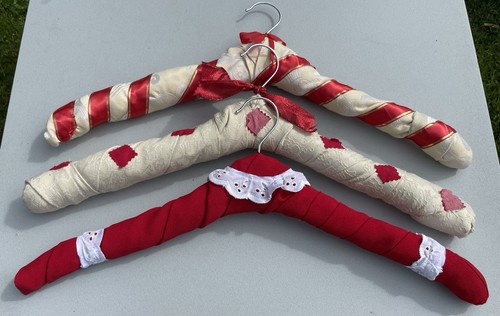 Handmade padded coat hangers - padded,