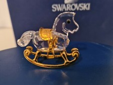 SWAROVSKI MEMORIES 'ROCKING HORSE' GOLD UNBOXED 