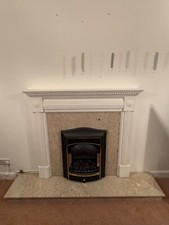 Working gas fire, with marble