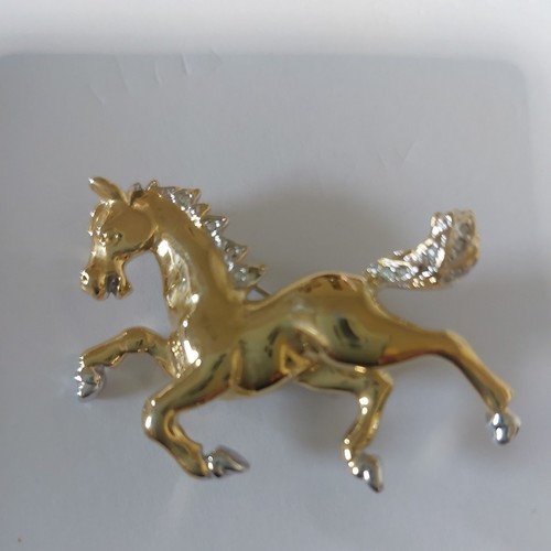 Vintage horses brooch - horses,