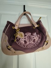 Juicy Couture Scottie Twig Dog Velvet Shoulder Bag Nuova Bordeaux Pink BNWT Y2K