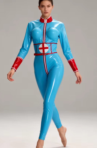 Womens blue red - red, rubber