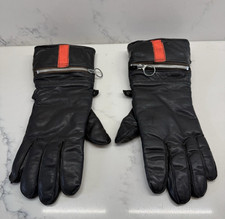 Lewis Real Leather Bikers gloves SWL with Zipped up Waterproof Mittens Vintage