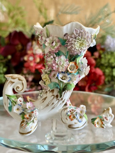 Antique cornucopia vase - antique,