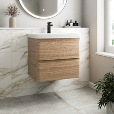 Wall Mounted Bathroom Vanity Unit & Basin Sink Storage Furniture Cabinet 600mm