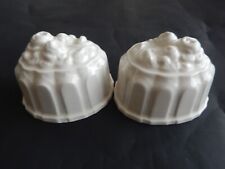 2 Vintage Cream Ceramic Jelly