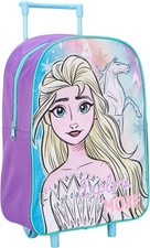 Disney Frozen Wheeled Trolley Bag Extendable Handle Kids Suitcase Purple Elsa 3+