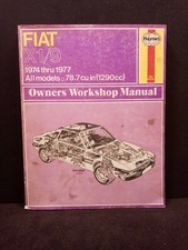 Fiat X-1/9 1974-1980 Tune-up