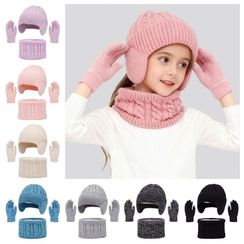 Winter hat scarf - gloves, set