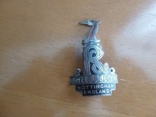 1960s/70s  RALEIGH Metal cycle/bike frame head badge black and silver