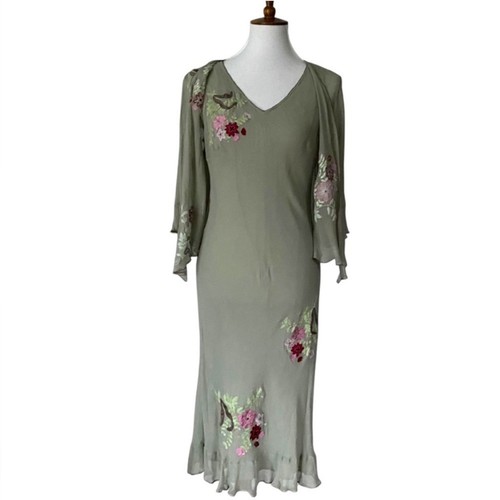 Vintage large dress silk - large, y2k