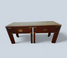 Mahogany & leather top