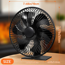 Heat Powered 6-Blade Stove Fan