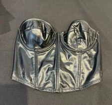 Black PVC Corset Style Top