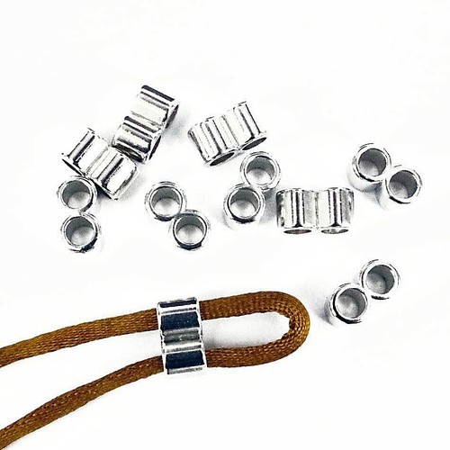 Silver ccb double holes - ,