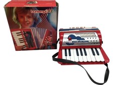 Bontempi CICO Kids Red Toy Accordion Steel-Reed Instrument Made in Italy