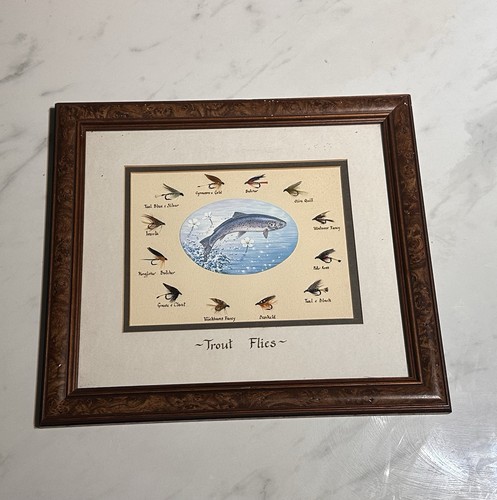 Vintage framed trout flies - vintage,