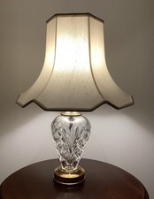 Waterford Kilkenny Pattern Lead Crystal Table Lamp Brass Base including Shade