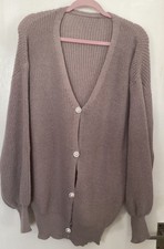 Ladies Taupe Cardigan Size 20