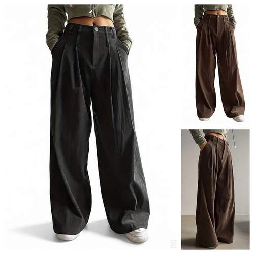 Womens solid corduroy pants - womens,