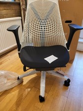Herman Miller Sayl Chairs White back with Black seat