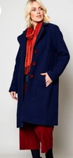 Nomads Handloom Navy Blue Crochet Chunky Knit Long Coat. Size 10. New w/ Tags