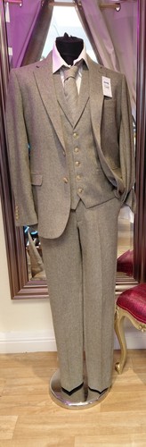 Moss bro suit green tweed - moss, 4