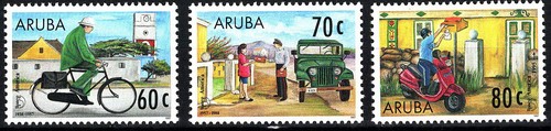 Aruba the postman set - -, mnh