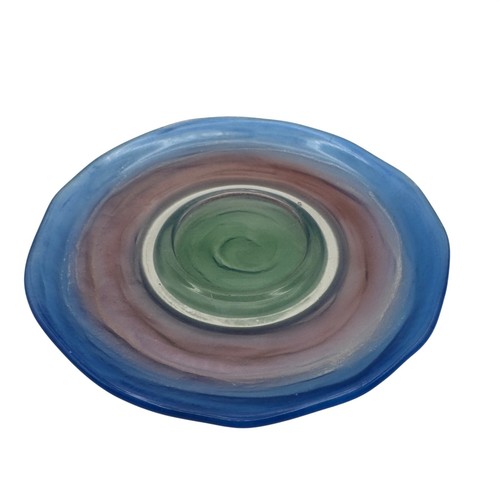 Hand blown glass saucer - blown,