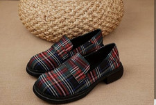 Men’s Plaid Loafers –