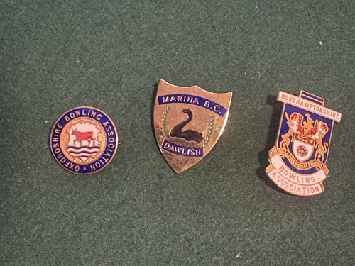 Vintage bowling club enamel - vintage,