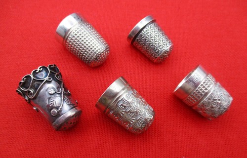 Antique silver thimbles - no.,