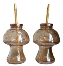 2 x Mushroom Mason Jar with