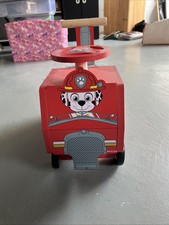 Toddler Wooden Ride on Marshall Car Paw Patrol Fire Truck