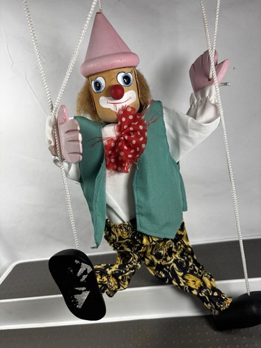 Vintage clown hand marionette - vintage,