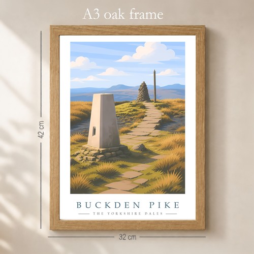 Buckden pike stone marker - buckden,