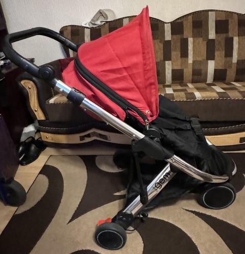 Red and black pushchair - red,