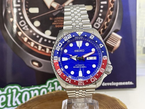 Seiko blue wave dial modded - seiko,