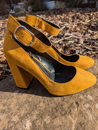 New look wide fit mustard - wide,