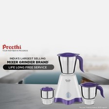 Preethi Crown 500W Indian Mixer Grinder | Powerful Indian Grinder for Grinding|