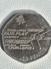 2011 Rowing 50p London Olympics 2012 50 pence coin good circ condition 1