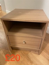 Pair Of Ikea Oak Bedside tables With Drawer. Good Condition