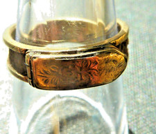 Antique Gold Mourning Ring Hair Decoration Hinged Top C1860 Good Condition