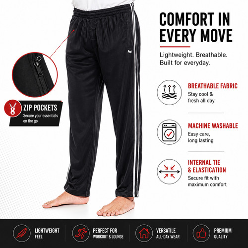 Mens silky bottoms jogging - mens,