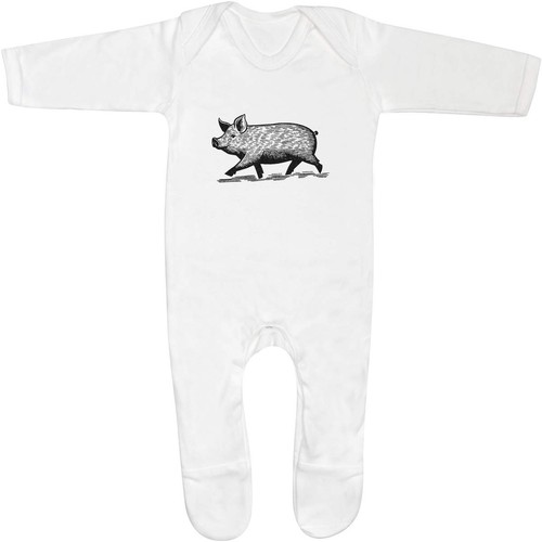 Pig side view baby - view', sleepsuit