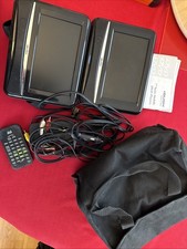 Bush 7-inch Twin Mobile car DVD Players BDVD72708M Travel Case and 2 Remotes