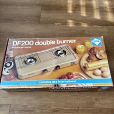 Camping Gaz DF200 Double Burner Camping Stove. vintage 1970's / 1980's retro