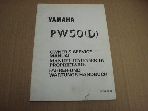 1992 yamaha pw50 owner - yamaha, owner's