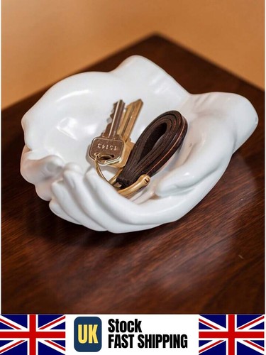White hand bowl resin - bowl,